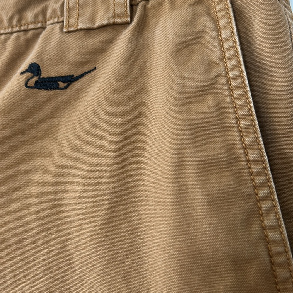 L.L. Bean Cognac Brown Chinos Pants w Ducks Embroidery Size 35 34 RARE FIND! - Picture 8 of 13